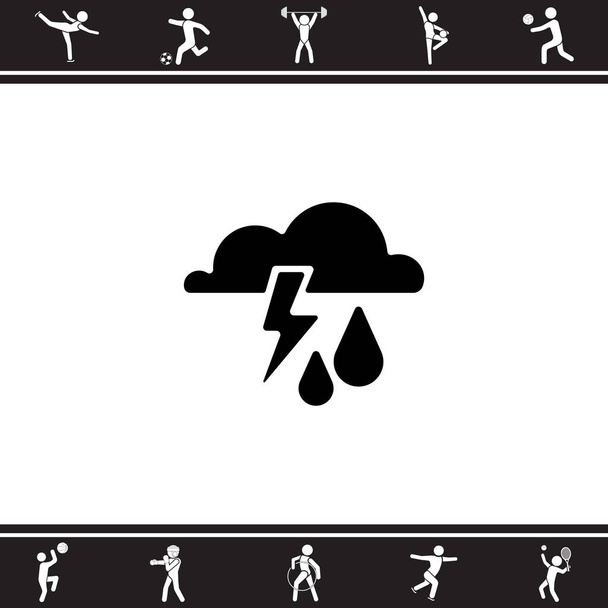 Stormy weather icon - Vector, Image