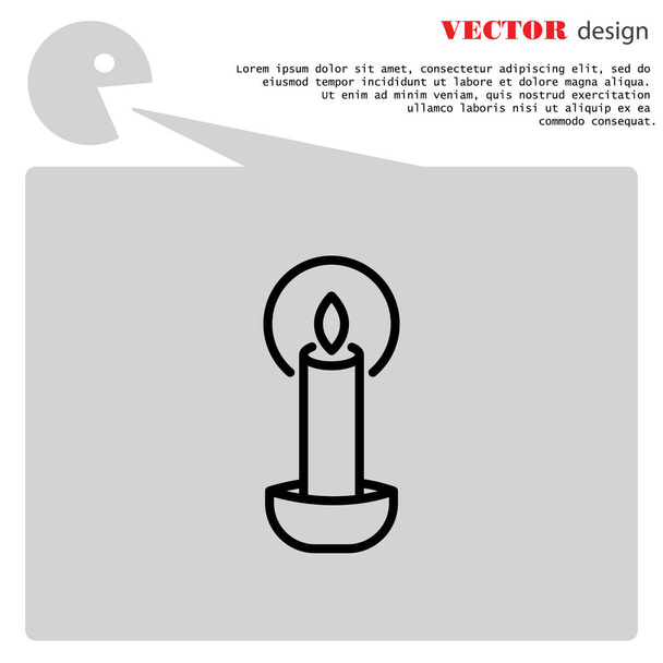 Candle Web icon - Vector, Image