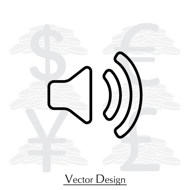 volume sign line icon - Vector, Image