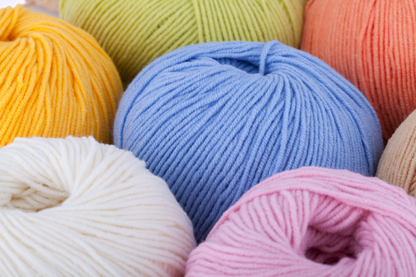 Colorful wool yarn balls - Photo, Image