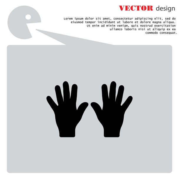  Icono de manos izquierda y derecha
 - Vector, imagen