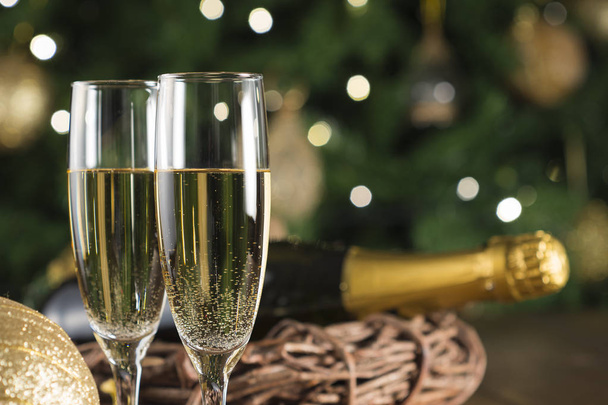 Toast champagne, new year - Фото, изображение