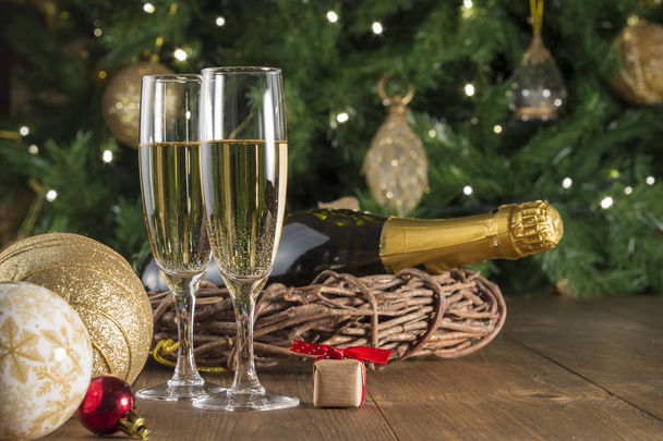 Toast champagne, new year - Φωτογραφία, εικόνα