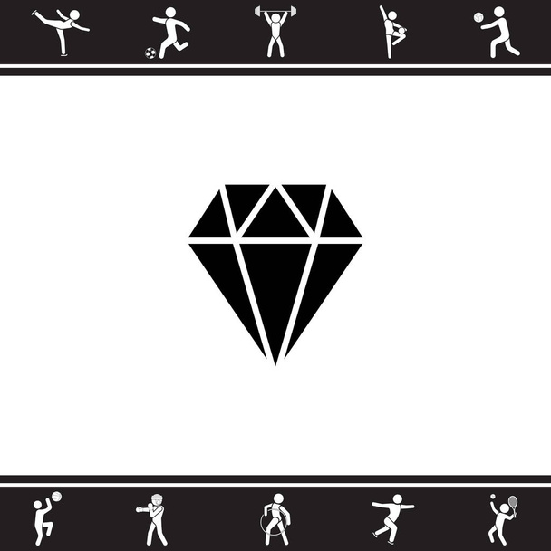 ícone web diamante
 - Vetor, Imagem