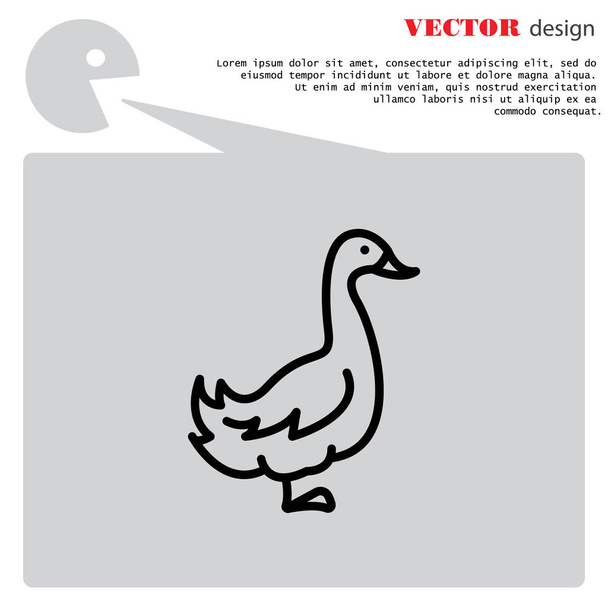 Icono web de ganso
 - Vector, imagen