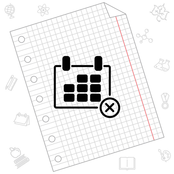 Calendar Web line icon - Vector, Image