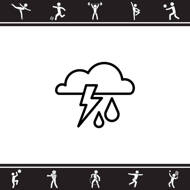 嵐天候アイコン - ベクター画像