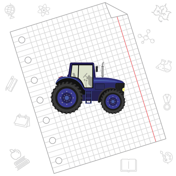 Traktor szín ikon - Vektor, kép