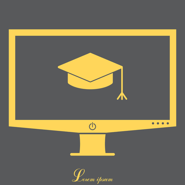 icône chapeau de graduation  - Vecteur, image