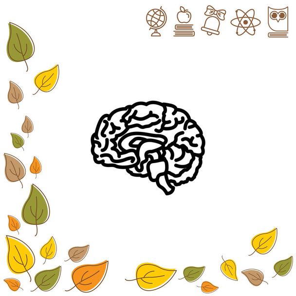 ikona lidského mozku - Vektor, obrázek