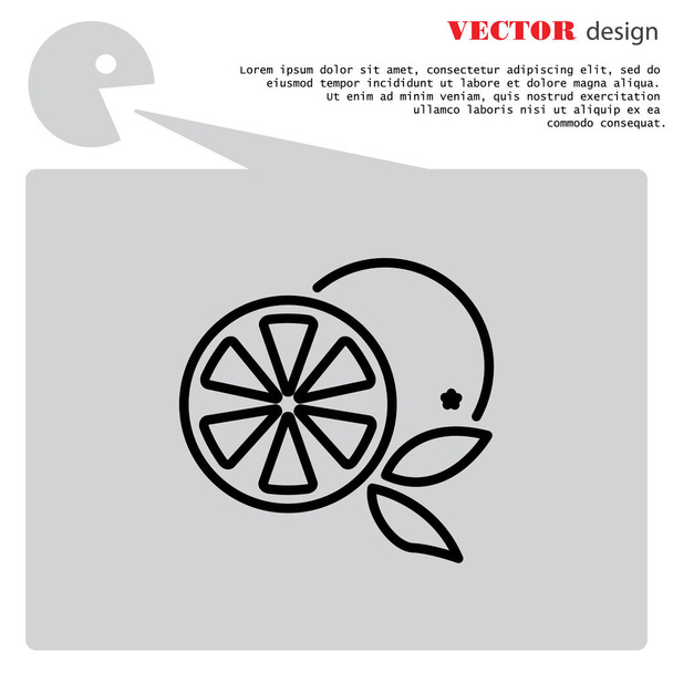 line icon. Oranges - Vector, Image