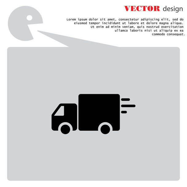 Icono del camión de entrega - Vector, imagen