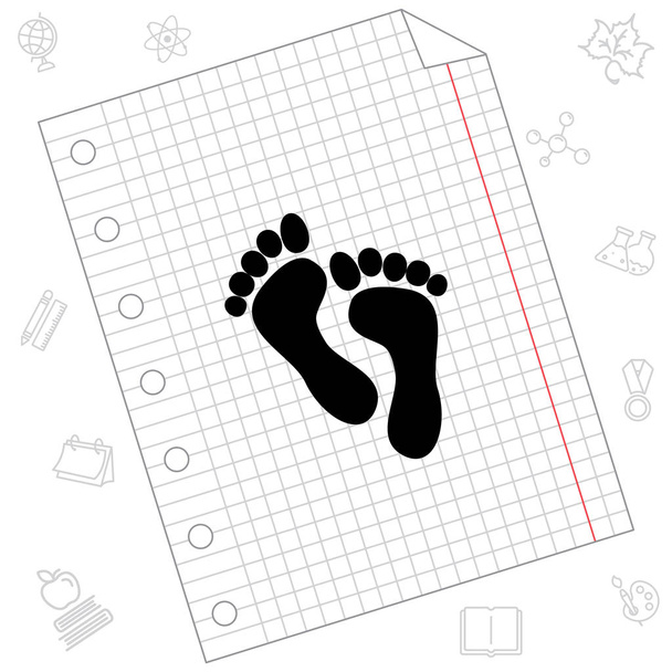 stopy ploché ikony  - Vektor, obrázek