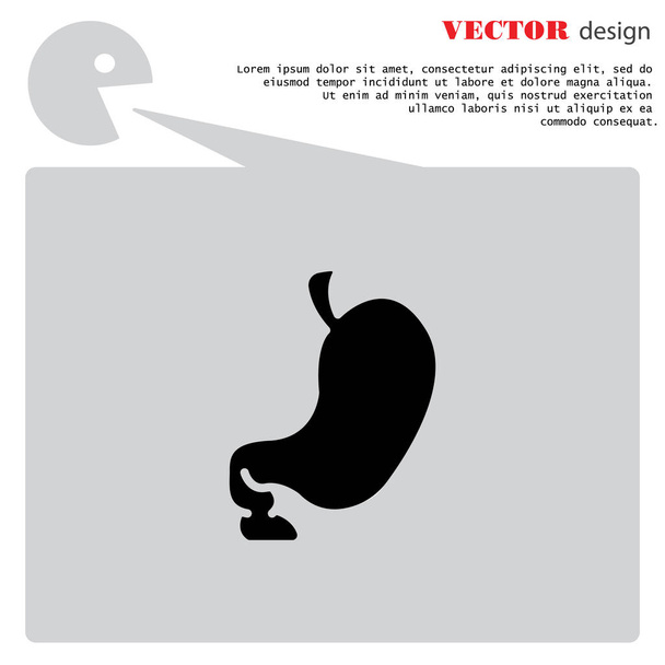 Icono web de estómago
 - Vector, Imagen
