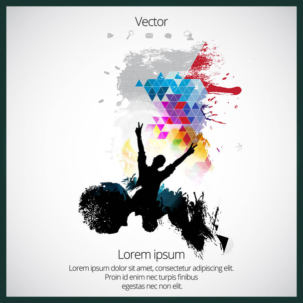 Fondo de fiesta con gente bailando
 - Vector, imagen