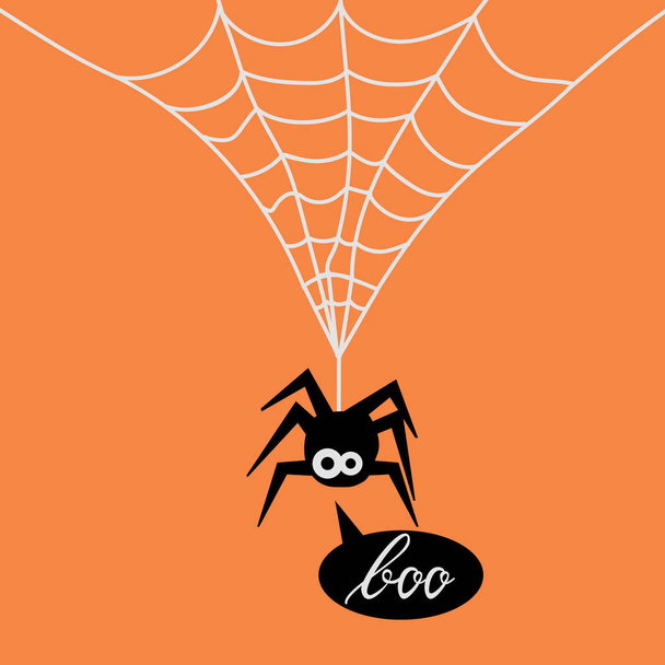 Sevimli örümcek web - Vektör, Görsel