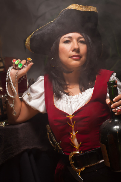 Dramatic Female Pirate Scene - Photo, Image