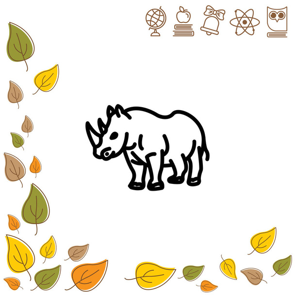 Ikona webové nosorožce - Vektor, obrázek