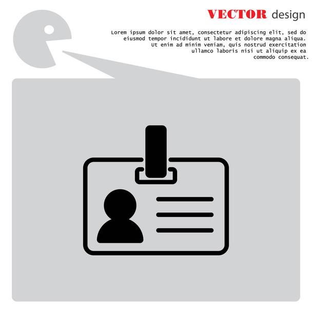 Tarjeta de identificación en blanco de negocios con cierre
 - Vector, imagen