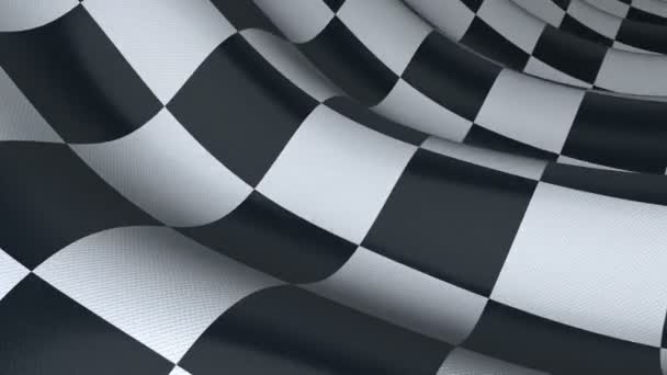 Checkered sport flaga, Płynna pętla. - Materiał filmowy, wideo