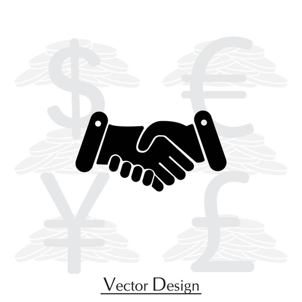 Kézfogás ikon illusztráció - Vektor, kép