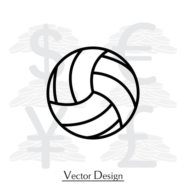 ícone de bola de vôlei
 - Vetor, Imagem