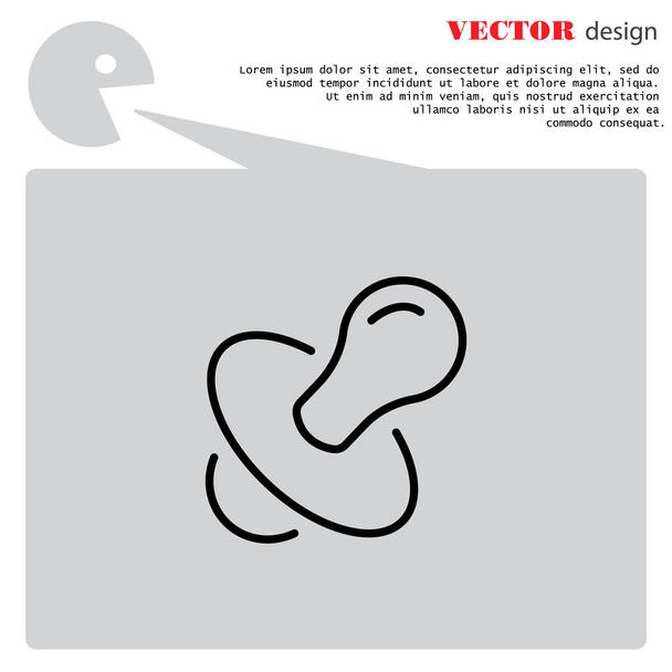 Icono de línea de pezón
 - Vector, Imagen