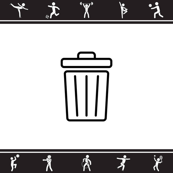 σκουπίδια μπορεί εικονίδιο - Διάνυσμα, εικόνα