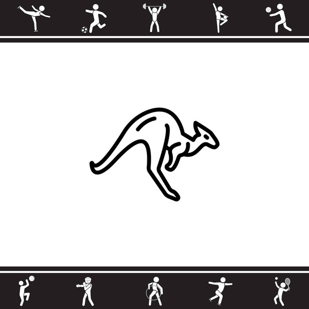 Icona piatta del canguro
 - Vettoriali, immagini