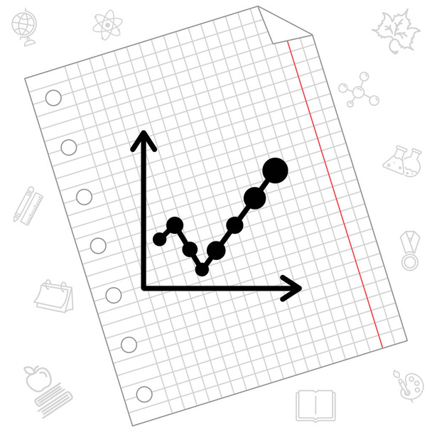Ikona čáry grafu web obchodní - Vektor, obrázek