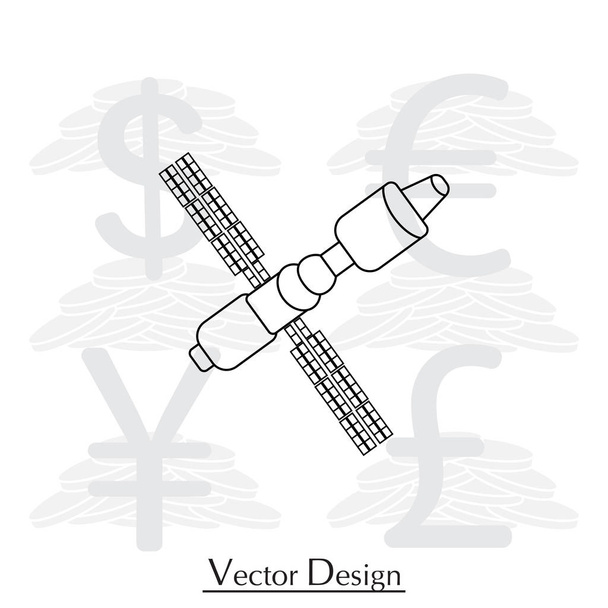 Symbolbild der Satellitensignallinie - Vektor, Bild