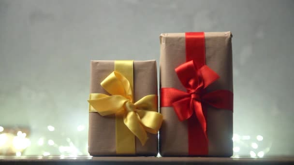 two gift boxes - Footage, Video
