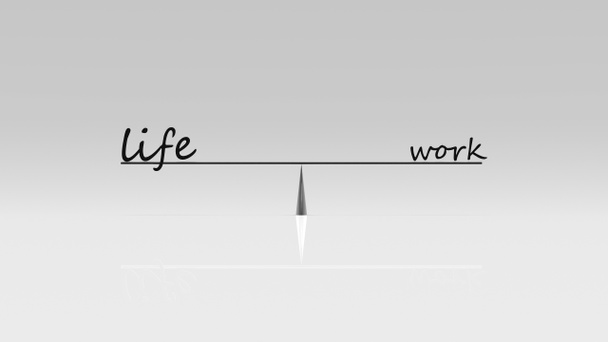 3D-Darstellung von Work Life Balance, Business Work Life Konzept - Foto, Bild