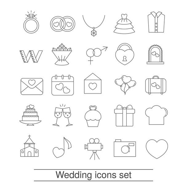 Outline web icon set - Διάνυσμα, εικόνα