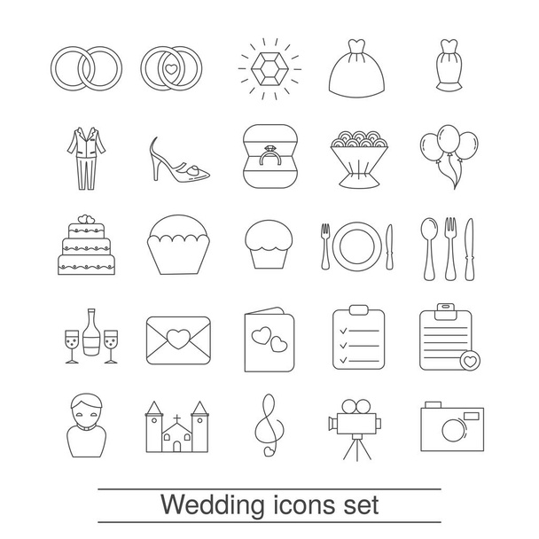 Outline web icon set - Vektor, obrázek