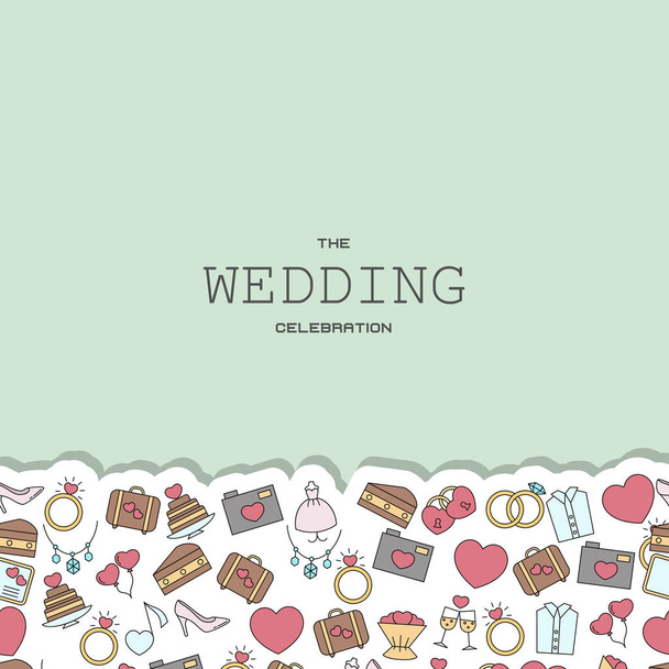 Wedding vector background - Vetor, Imagem