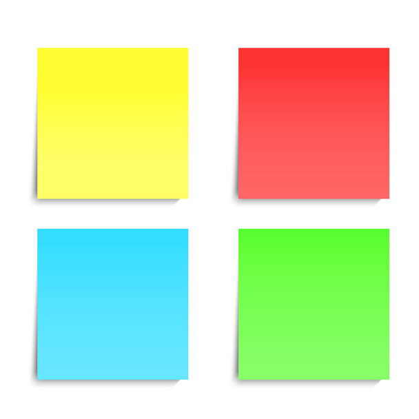 Σημείωση πολύχρωμα χαρτιά. Αυτοκόλλητα - Διάνυσμα, εικόνα