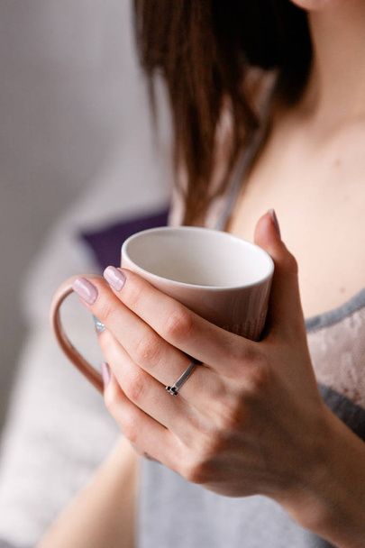 Good morning with cup of delicious tea - Фото, изображение