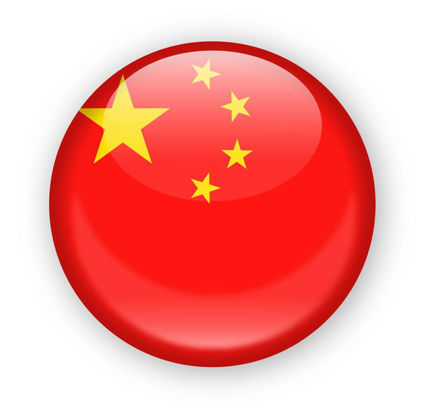 ベクトルのアイコン ラウンドの中国の国旗 - ベクター画像