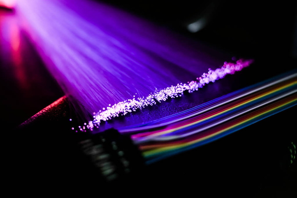Optical fiber and electronics cable - Фото, изображение