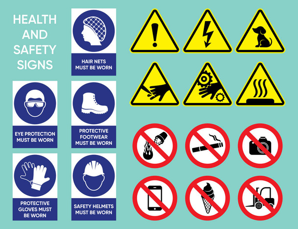 Health and safety signs collection - Vector, Image