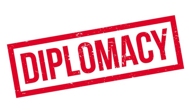 Diplomacy rubber stamp - Vektor, kép
