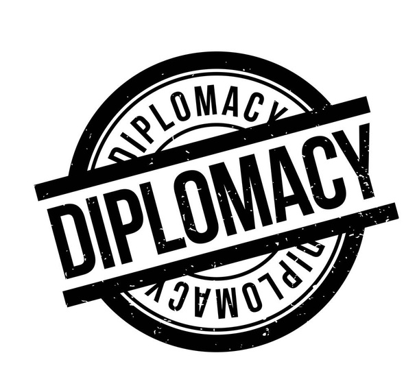 Diplomacy rubber stamp - Wektor, obraz