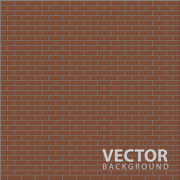 Vector background with brown bricks - Vector, imagen