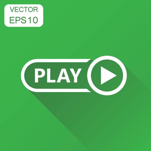 Play icon. Business concept play video pictogram. Vector illustr - Vector, Image