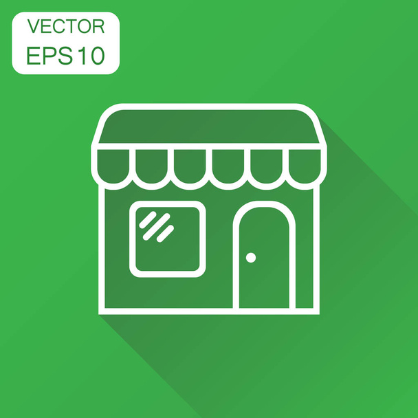 Store market icon. Business concept shop build pictogram. Vector - Vector, Image