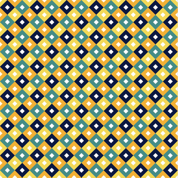 Бесшовные образцы - квадратные или ромбовые украшения по диагонали
 - Вектор,изображение