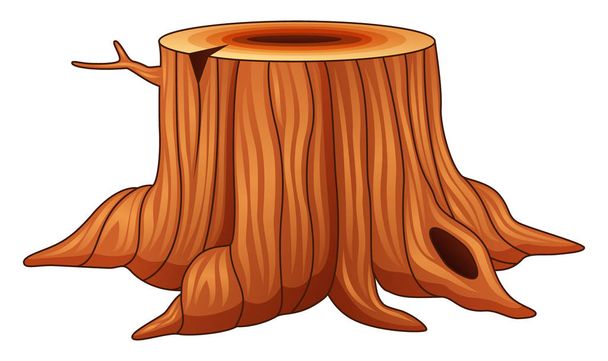 Tree stump isolated on a white background - Vector, Image