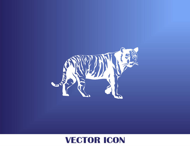 Tijger silhouet, Vector icon - Vector, afbeelding