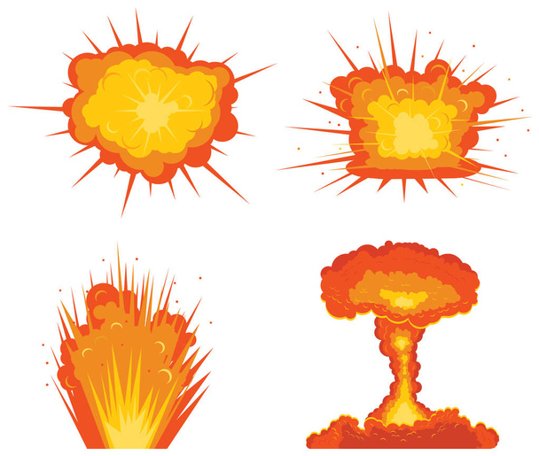 様々 な爆発的なベクトルのアイコン - ベクター画像
